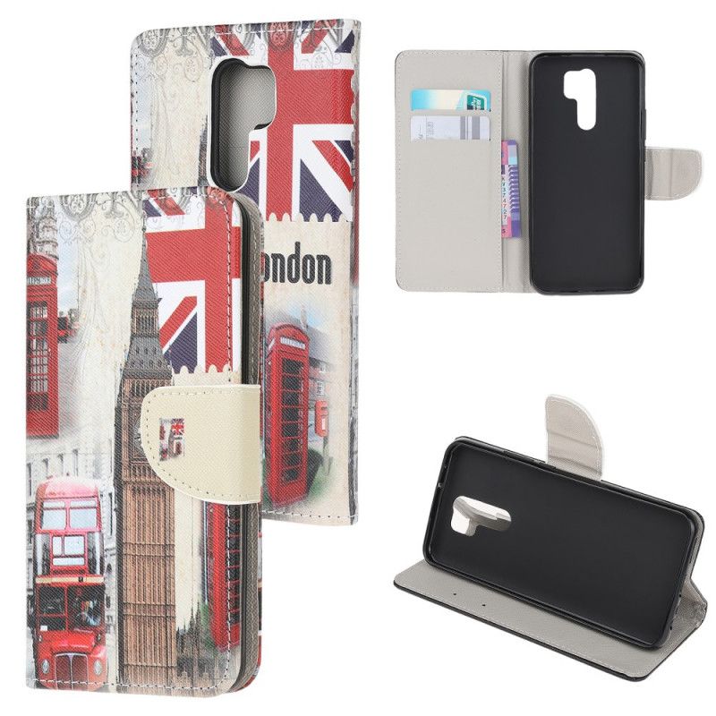 Flip Cover Læder for Xiaomi Redmi 9 London Liv