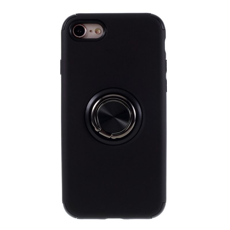 Cover iPhone 7 / 8 / SE 2 Sort Magnetisk Roterende Ring Beskyttelse ...