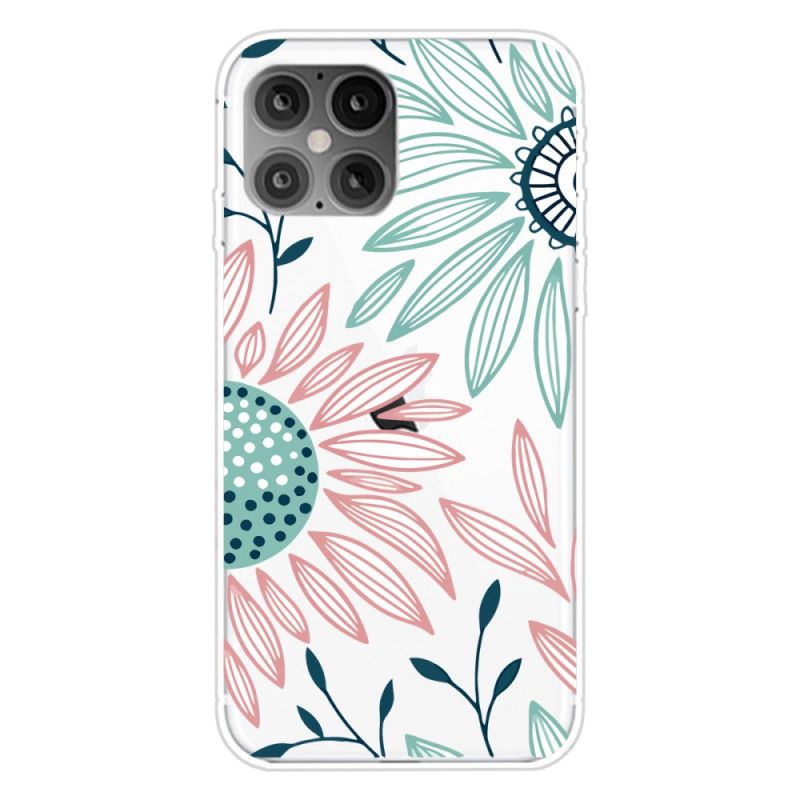 Cover iPhone 12 Mini Gennemsigtig En Blomst