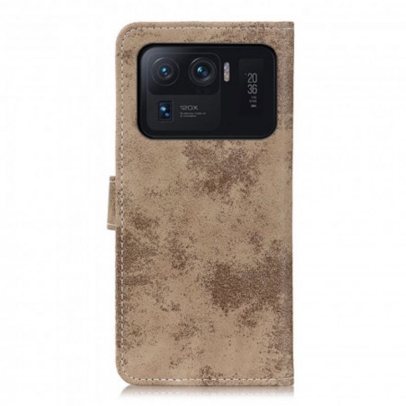 Flip Cover Xiaomi Mi 11 Ultra Vintage Lædereffekt