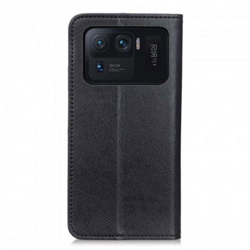 Læder Cover Xiaomi Mi 11 Ultra Litchi Split Læder Tekstur