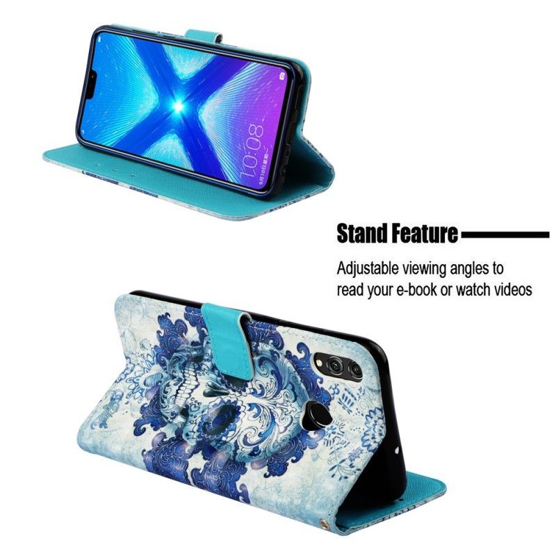 Flip Cover Honor 8X Mobilcover Blå Kranium