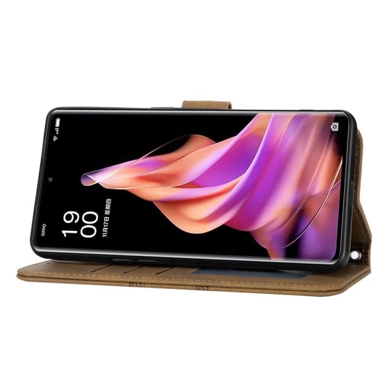 Flip Cover Oppo Reno 13 5g Dobbelt Frise Med Rem
