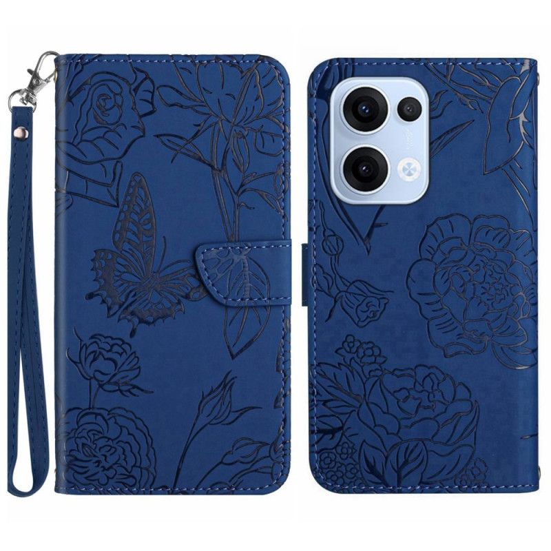 Flip Cover Oppo Reno 13 5g Rem Med Sommerfugleprint