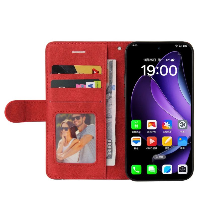 Flip Cover Oppo Reno 13 5g Tofarvede Bølgede Linjer