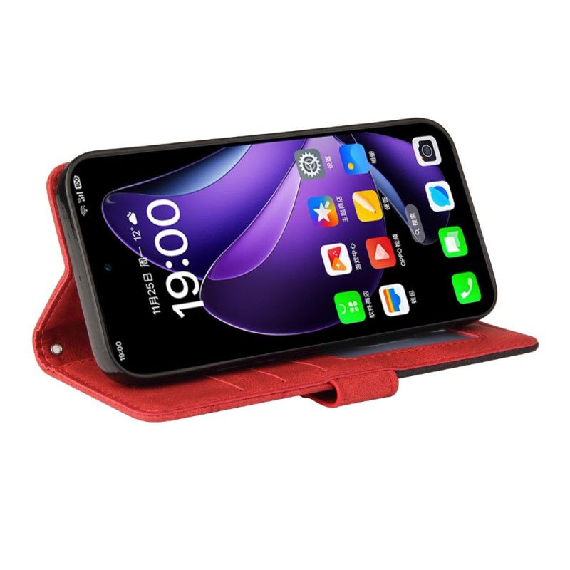 Flip Cover Oppo Reno 13 5g Tofarvede Bølgede Linjer