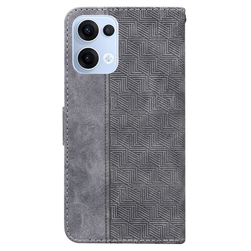 Flip Cover Oppo Reno 13 5g Vævet Mønster