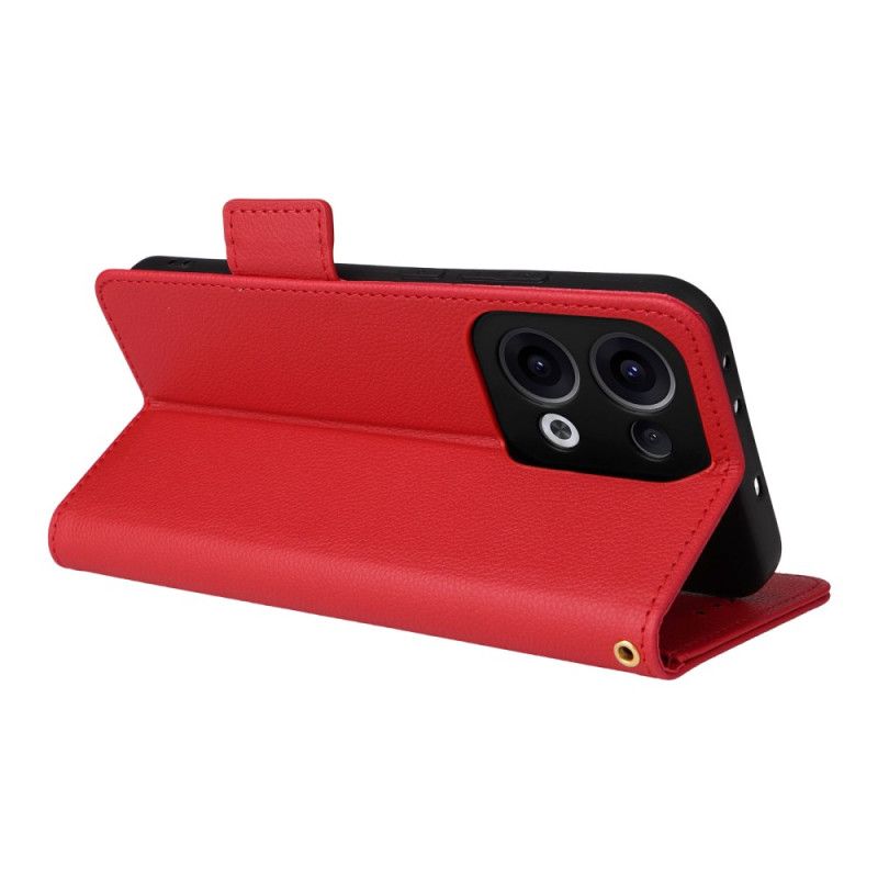 Flip Cover Til Oppo Reno 13 5g Litchi-imiteret Læderrem