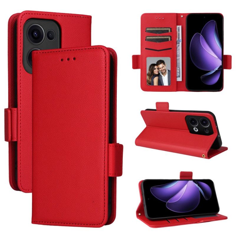 Flip Cover Til Oppo Reno 13 5g Litchi-imiteret Læderrem