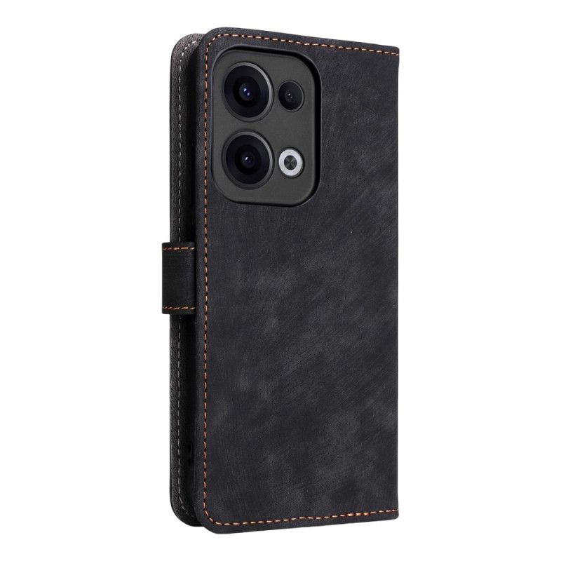 Læder Cover Oppo Reno 13 5g Telefon Etui Rfid-beskyttelsesrem Med Ruskindseffekt