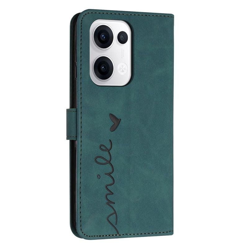 Læder Cover Oppo Reno 13 5g Telefon Etui Smil