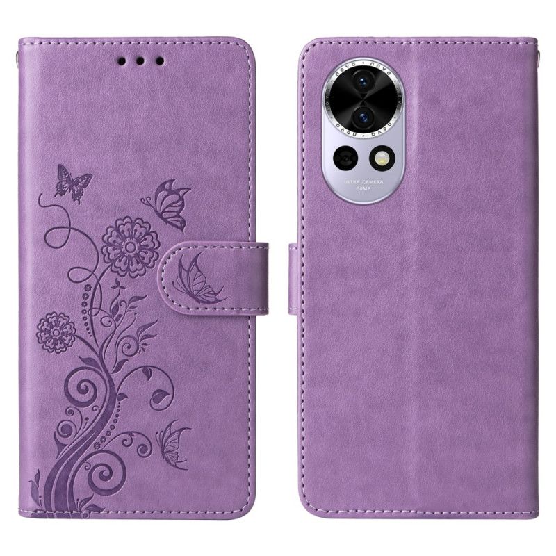 Flip Cover Huawei Nova 13 Blomstermønster