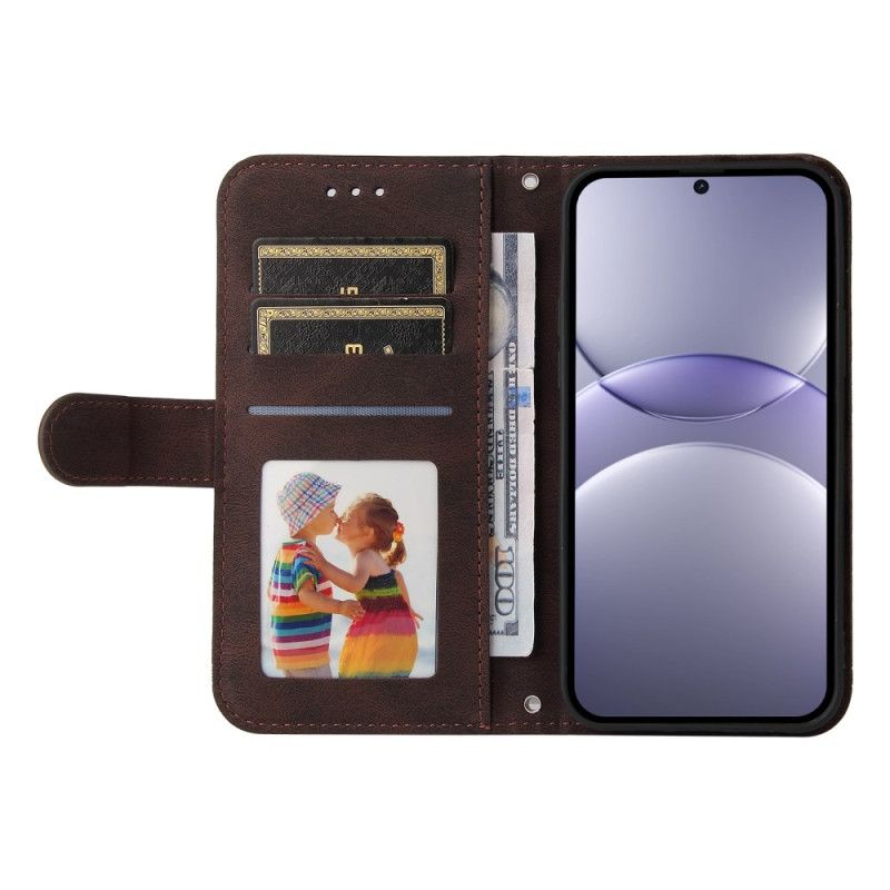 Læder Cover Huawei Nova 13 Vintage Nitte Og Rem