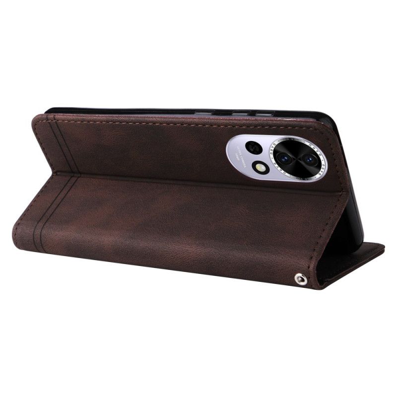 Læder Cover Huawei Nova 13 Vintage Nitte Og Rem