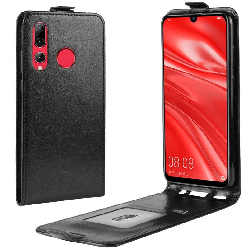 Flip Cover Læder Huawei P Smart Plus 2019 Sort Foldning Af Lædereffekt Original