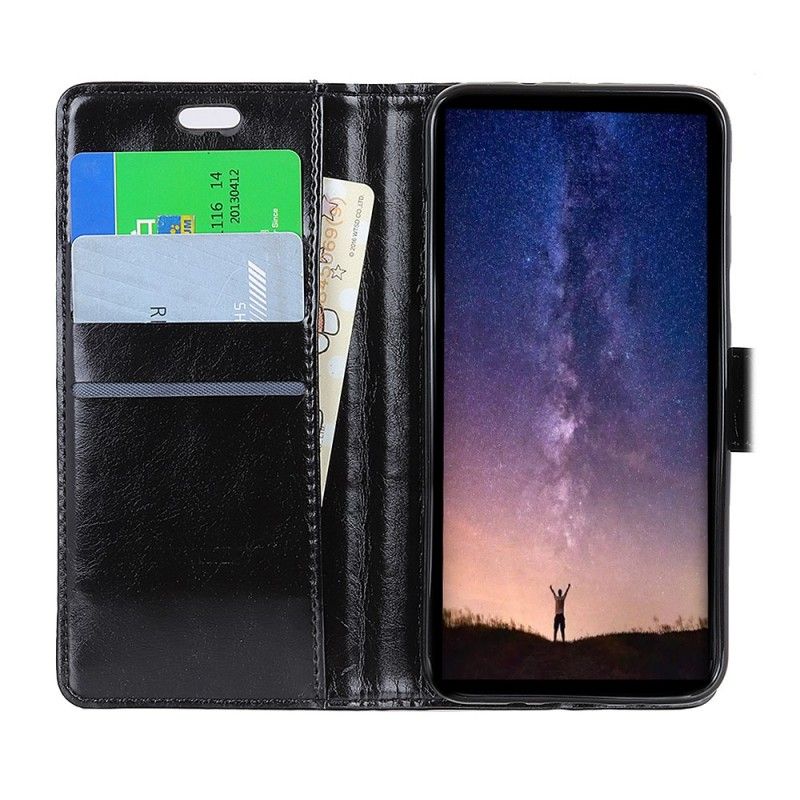 Flip Cover Læder for Sony Xperia 1 Skinnende Lædereffekt