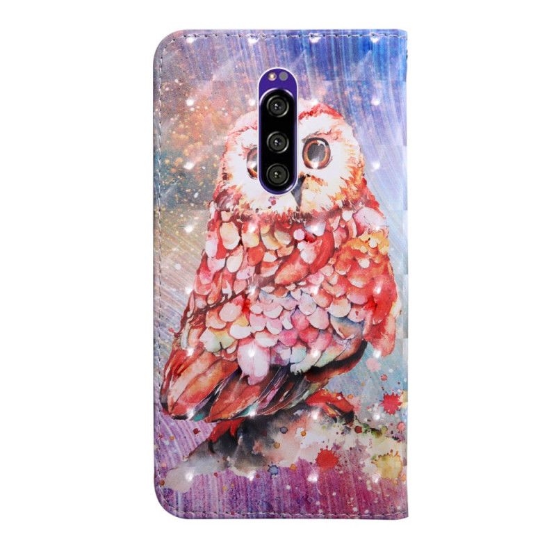 Flip Cover Læder Sony Xperia 1 hibou Maleren