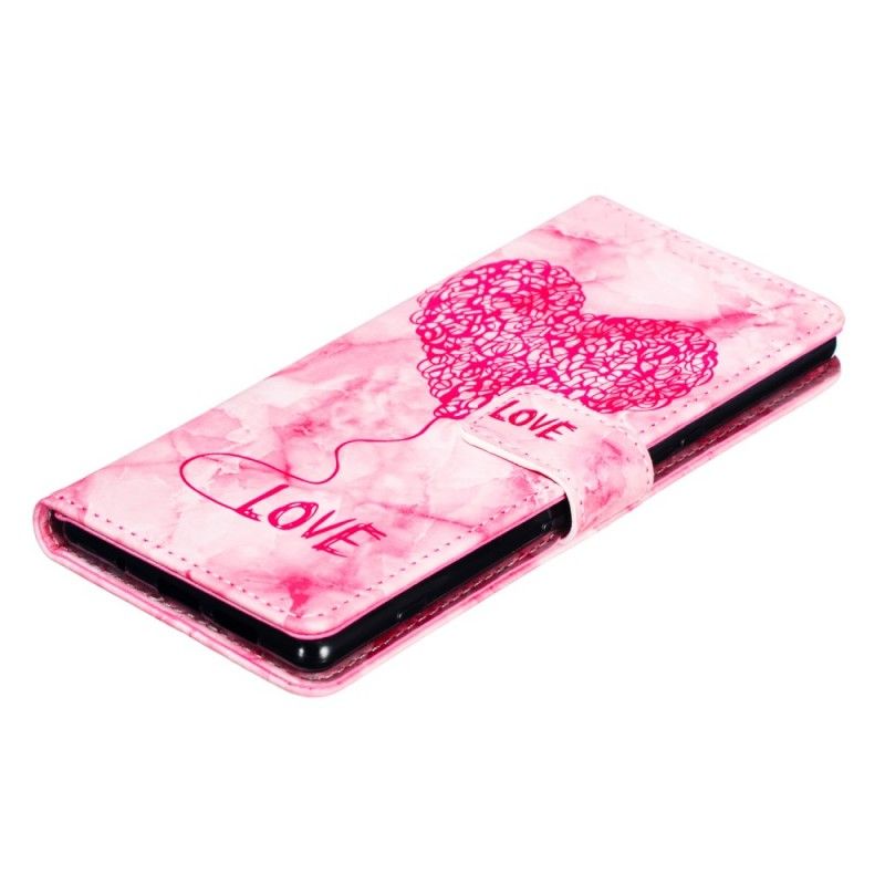 Flip Cover Læder Sony Xperia 1 Kærlighedsmarmor Original