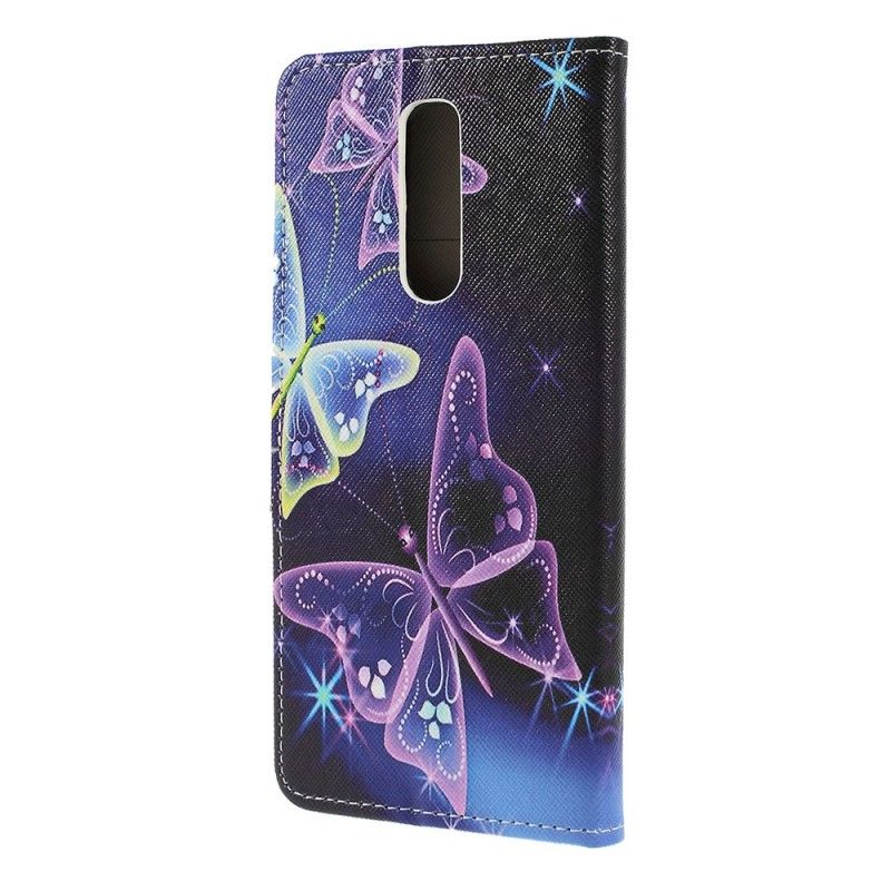 Flip Cover Læder Sony Xperia 1 Lette Sommerfugle Original