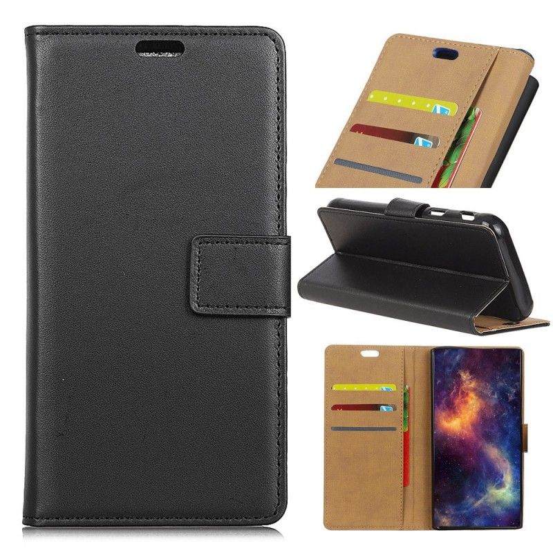 Flip Cover Læder Sony Xperia 1 Simpelt Kunstlæder