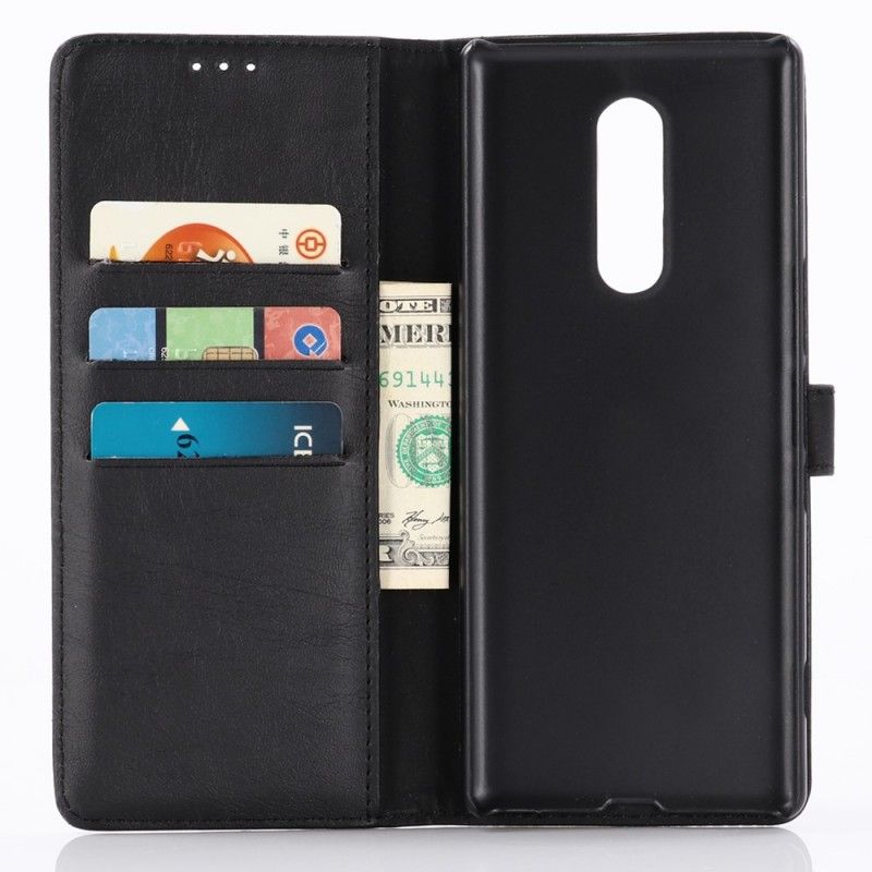 Flip Cover Sony Xperia 1 Sort Mobilcover Retro Kunstlæder