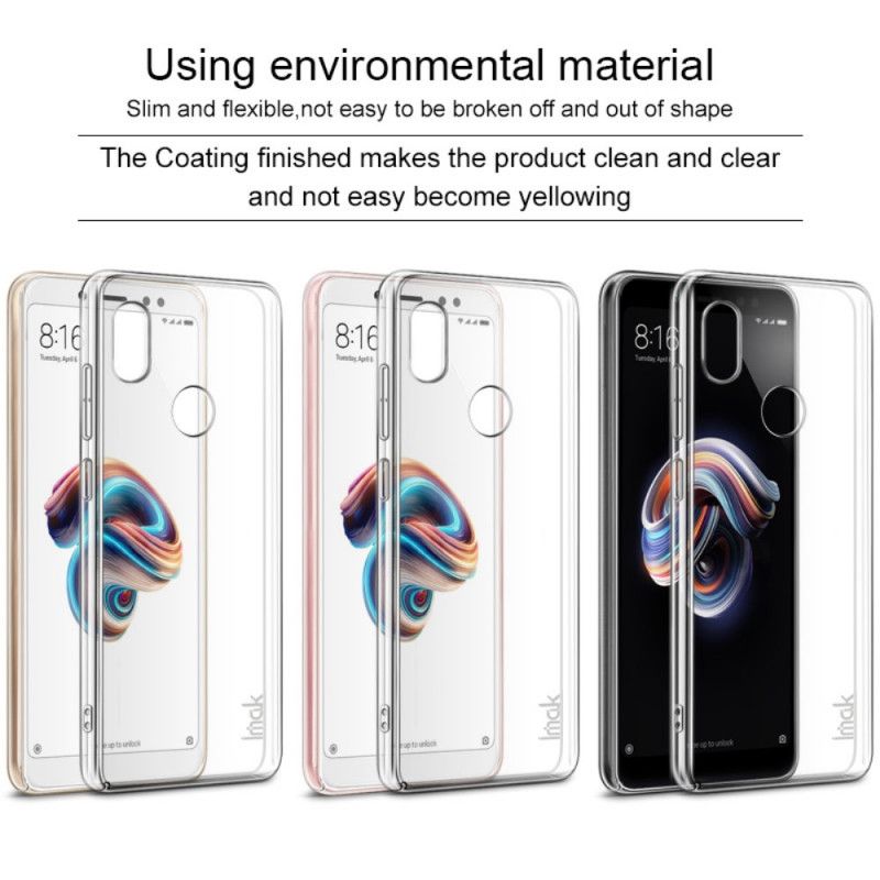 Cover Xiaomi Redmi Note 5 Imak Gennemsigtig Krystal Beskyttelse
