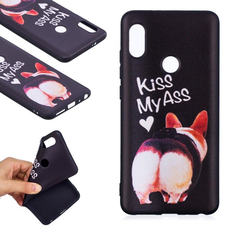 Cover Xiaomi Redmi Note 5 Mobilcover Præget Kyss Min Røv