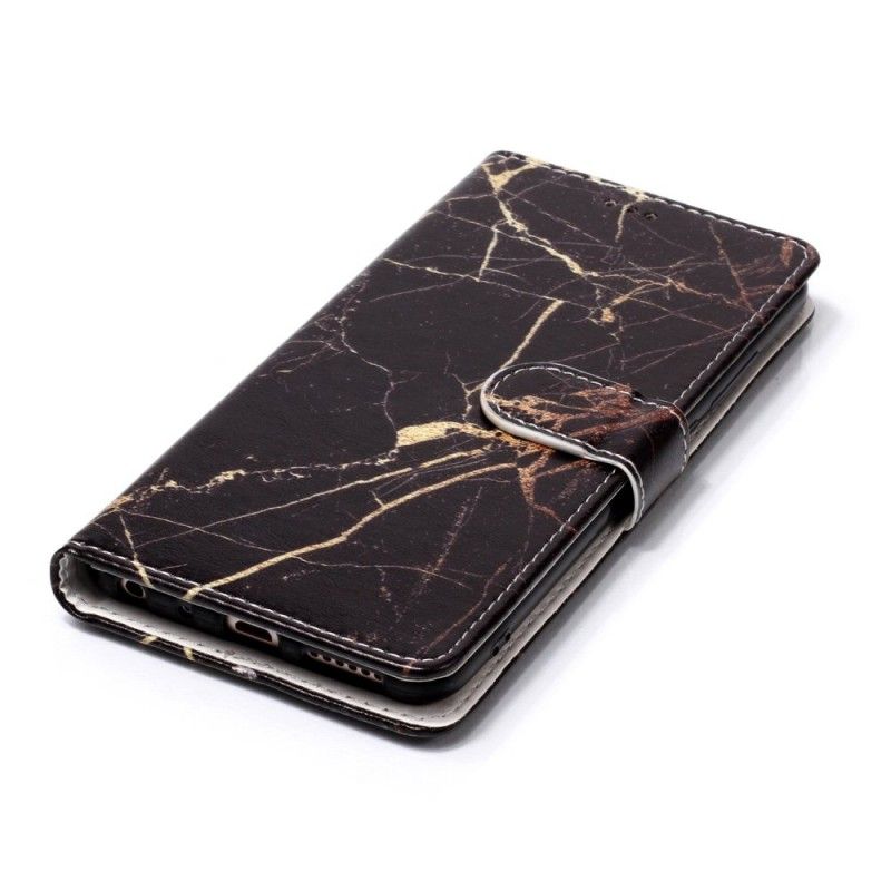 Flip Cover Læder for Xiaomi Redmi Note 5 Sort Marmor