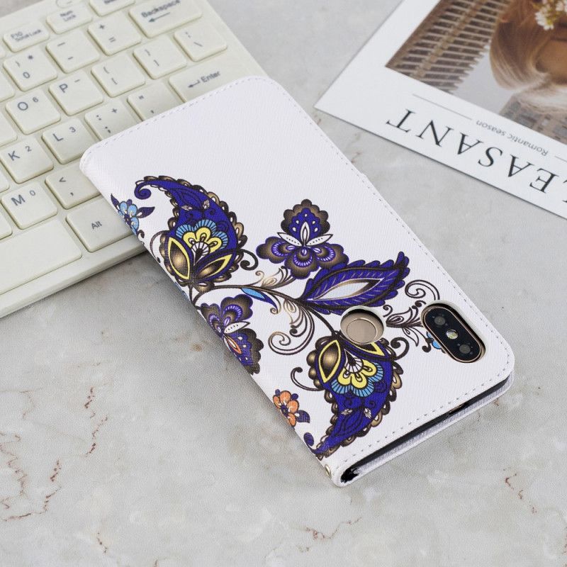 Flip Cover Læder Xiaomi Redmi Note 5 Sommerfugletatovering