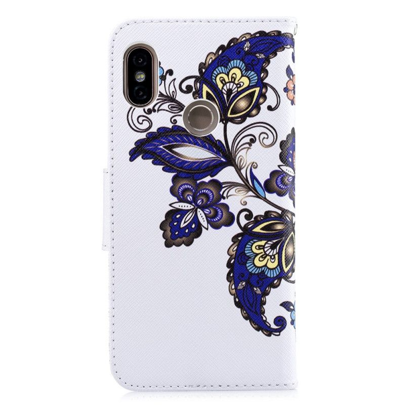 Flip Cover Læder Xiaomi Redmi Note 5 Sommerfugletatovering