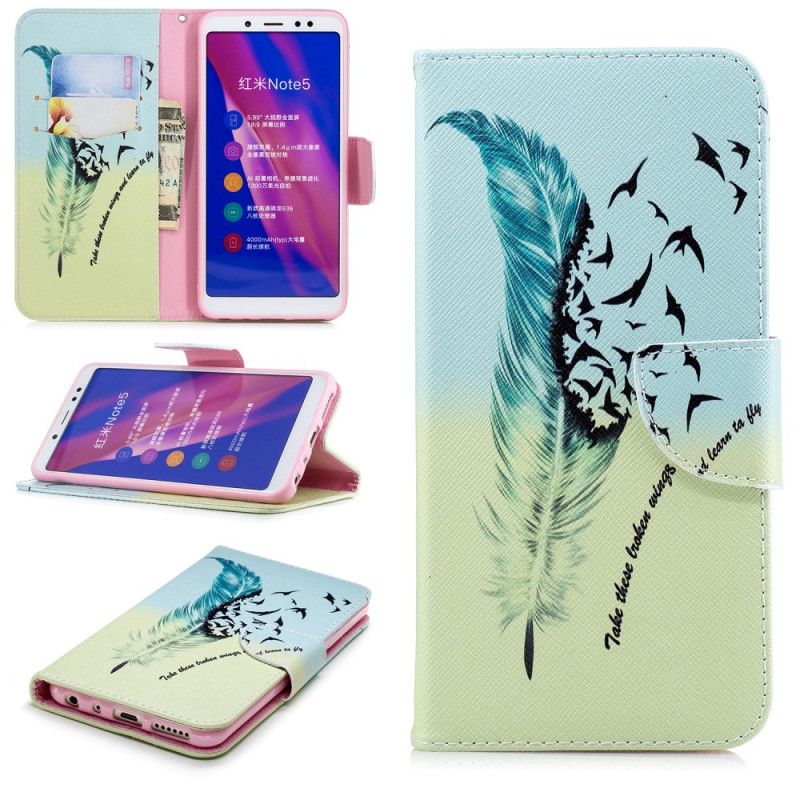 Flip Cover Xiaomi Redmi Note 5 Mobilcover Lær At Flyve