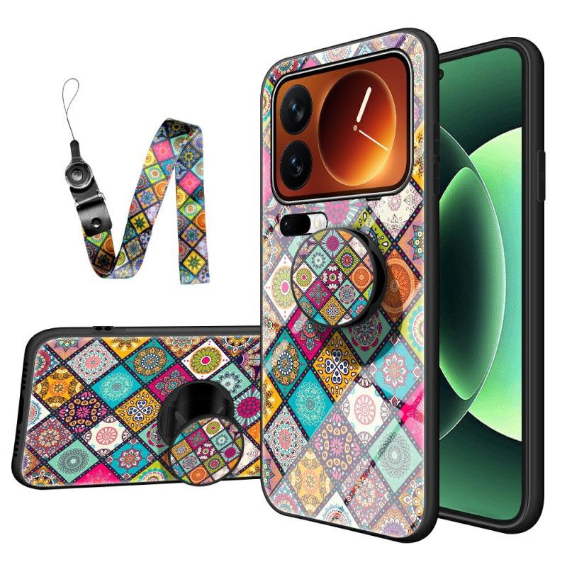 Cover Til Xiaomi 17 Pro Max Patchwork-stativ Og Rem