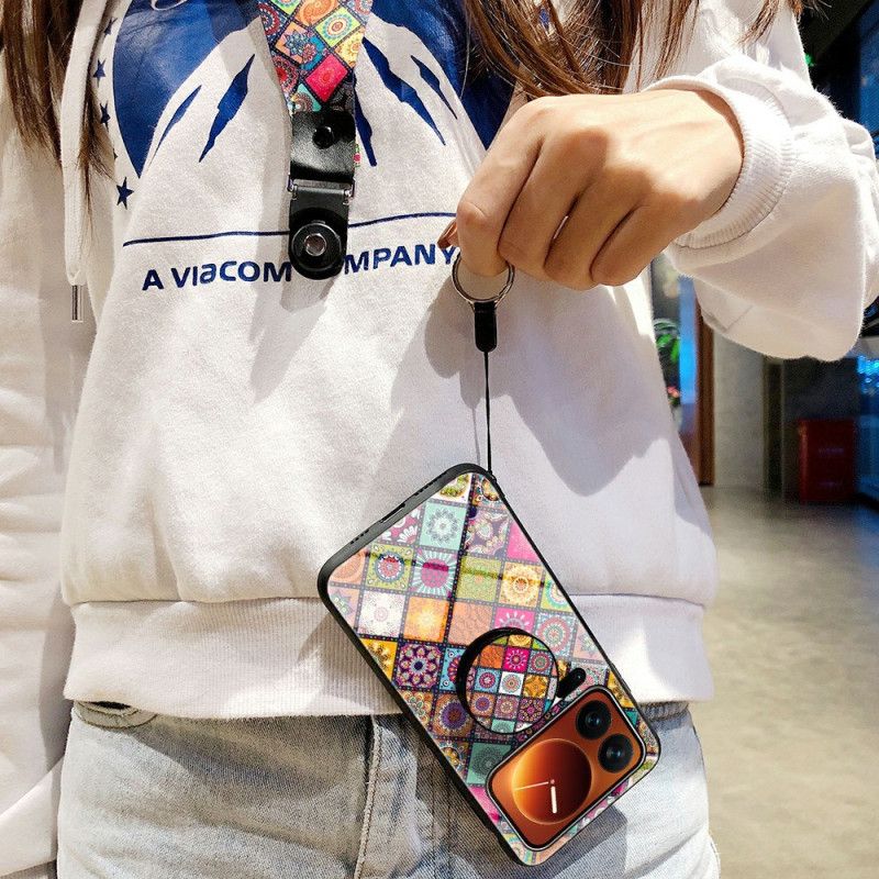 Cover Til Xiaomi 17 Pro Max Patchwork-stativ Og Rem