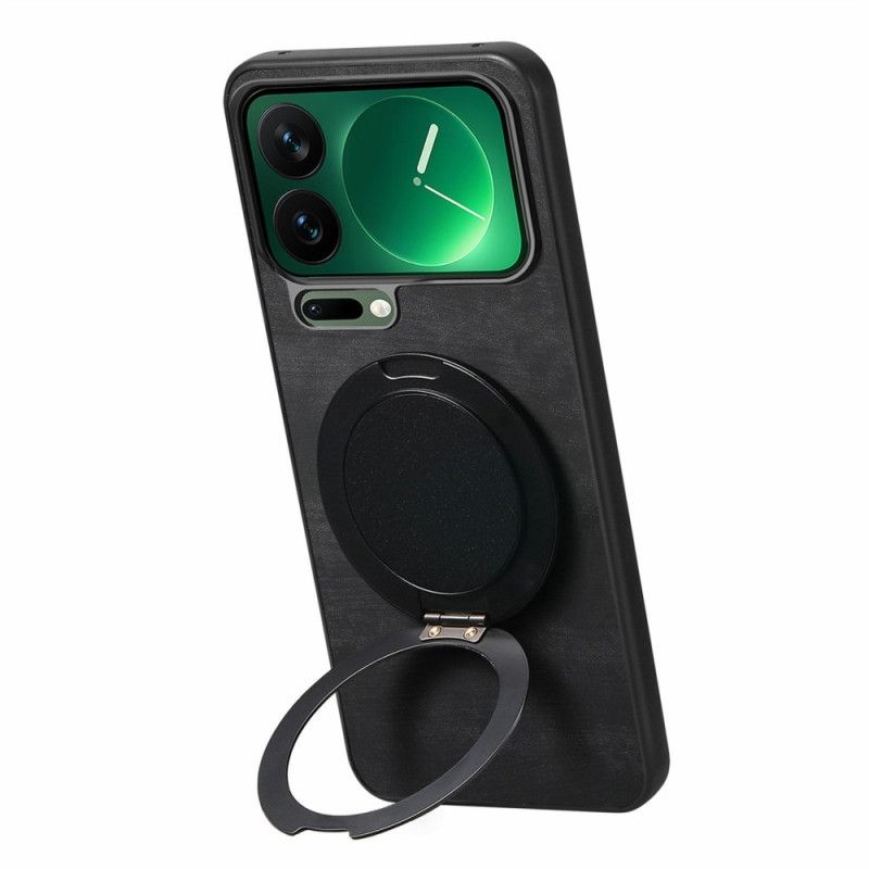 Cover Til Xiaomi 17 Pro Max Roterende Stativ Og Retro Lædertekstur