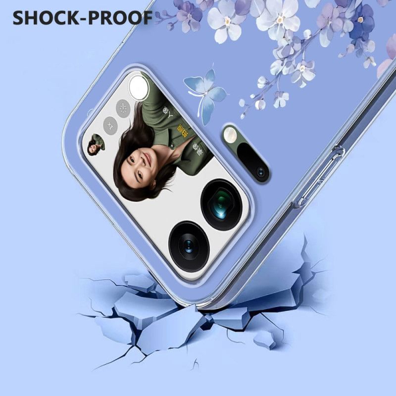 Cover Til Xiaomi 17 Pro Max Sommerfugle Og Blomster
