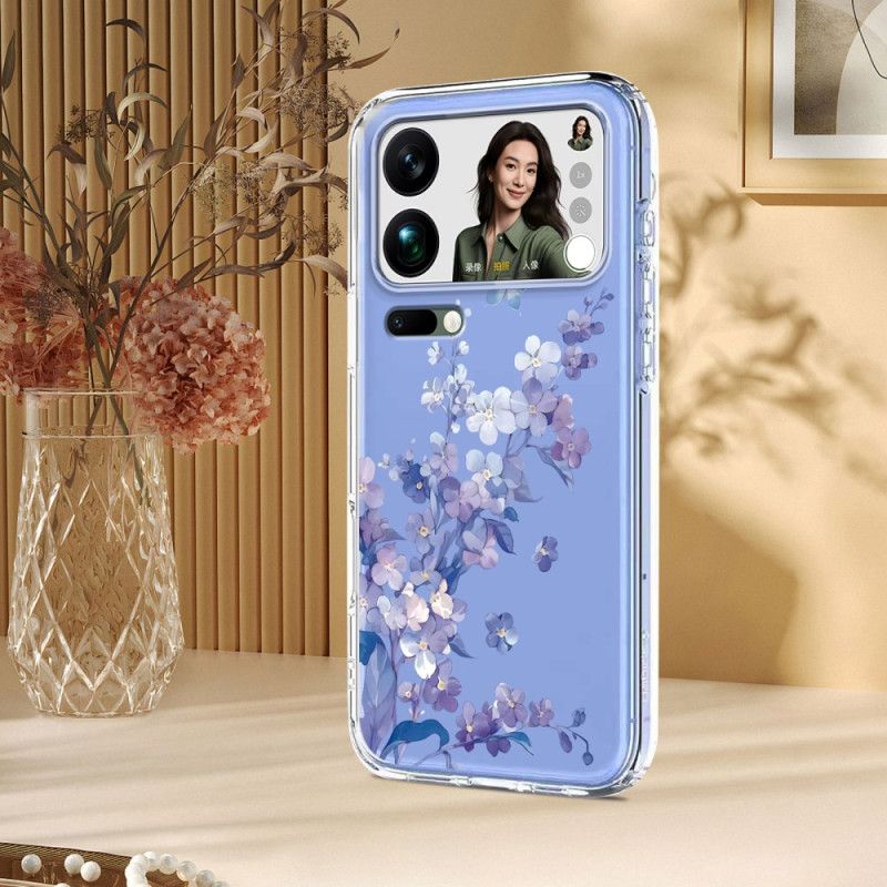 Cover Til Xiaomi 17 Pro Max Sommerfugle Og Blomster