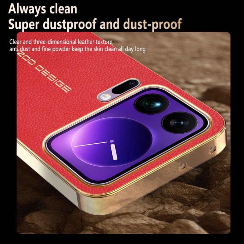 Cover Xiaomi 17 Pro Max Ridsefast Litchitekstur