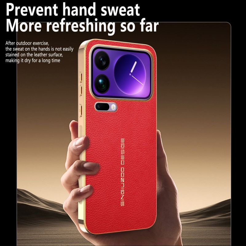 Cover Xiaomi 17 Pro Max Ridsefast Litchitekstur
