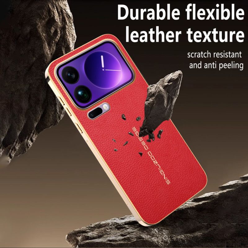 Cover Xiaomi 17 Pro Max Ridsefast Litchitekstur