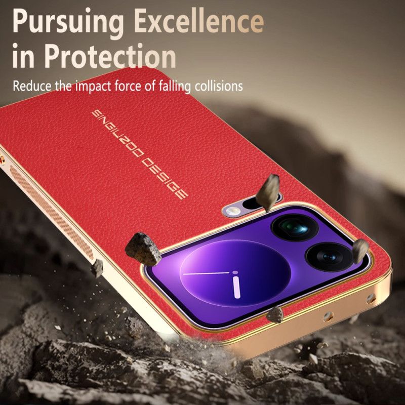 Cover Xiaomi 17 Pro Max Ridsefast Litchitekstur