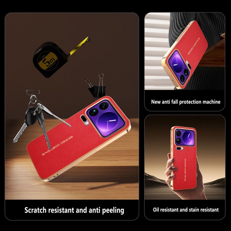 Cover Xiaomi 17 Pro Max Ridsefast Litchitekstur