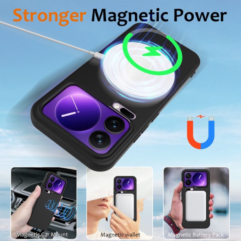 Cover Xiaomi 17 Pro Max Telefon Etui Magnetisk Silikone Og Snor