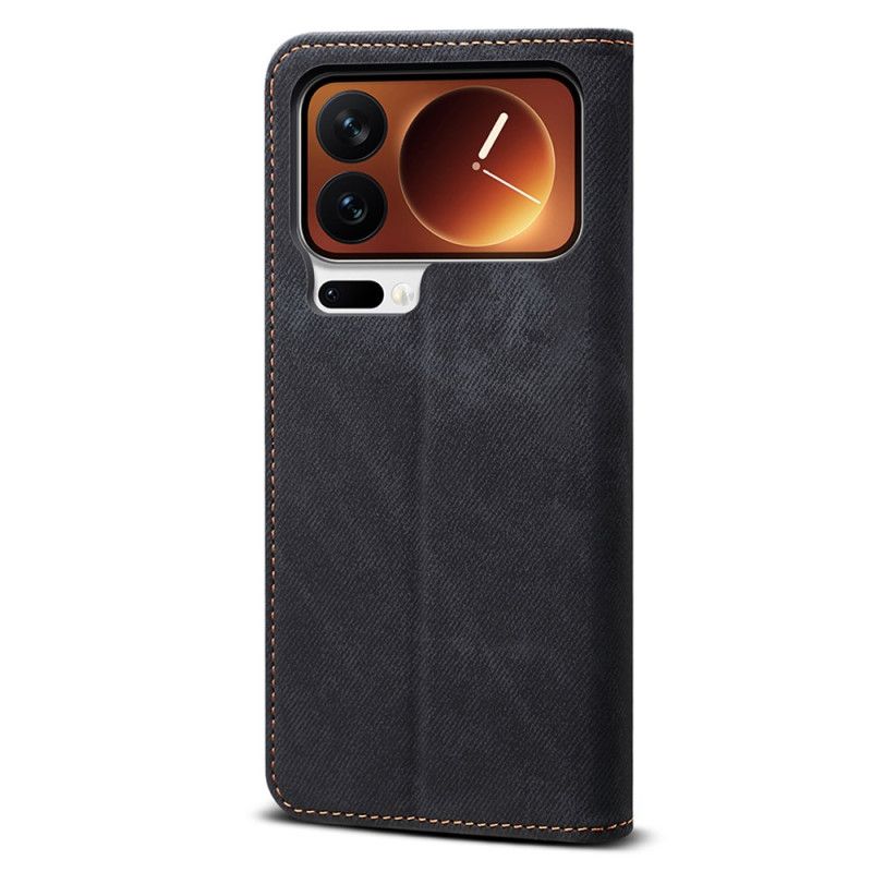 Flip Cover Til Xiaomi 17 Pro Max Denimstoftekstur