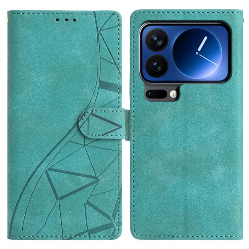 Flip Cover Til Xiaomi 17 Pro Max Trekantmønster