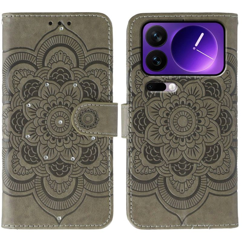 Flip Cover Xiaomi 17 Pro Max Mandala Og Rhinsten