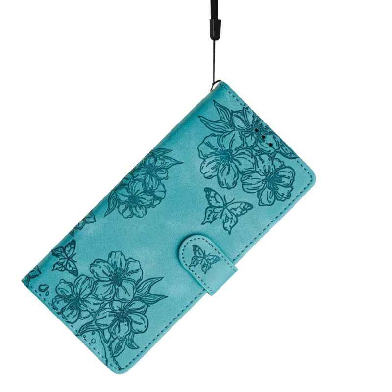 Flip Cover Xiaomi 17 Pro Max Sommerfugle- Og Blomstermønster