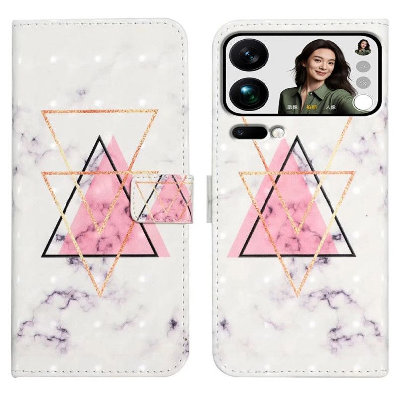 Flip Cover Xiaomi 17 Pro Max Trekantet Marmor