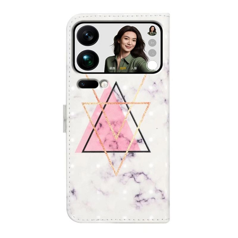 Flip Cover Xiaomi 17 Pro Max Trekantet Marmor