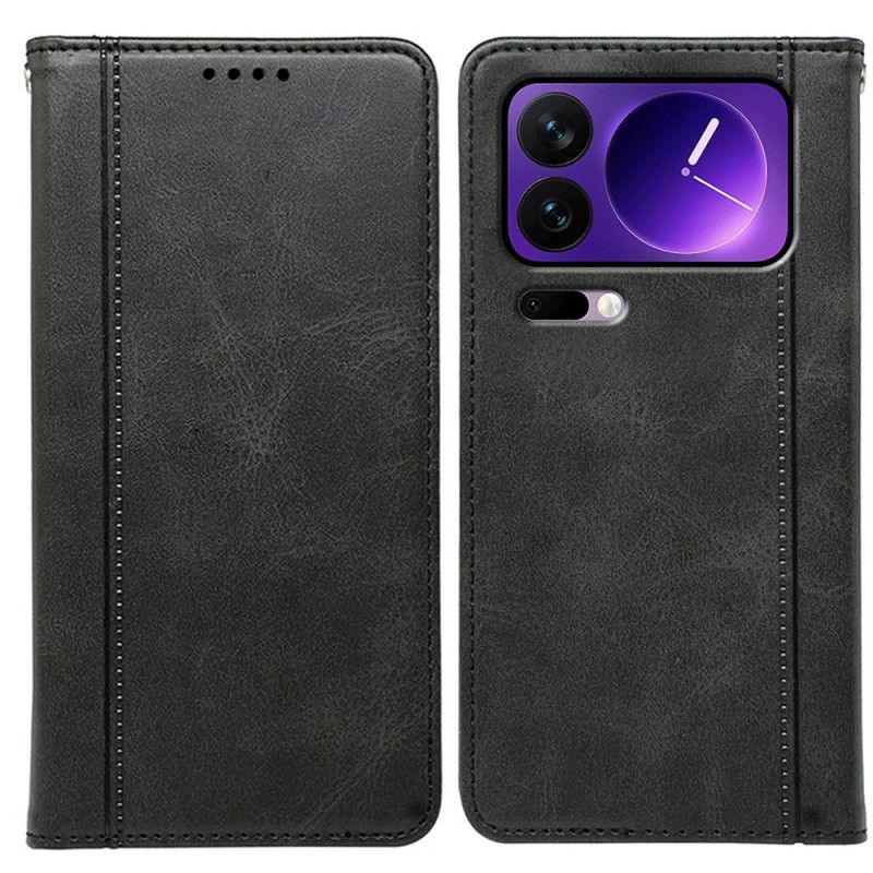 Læder Cover Xiaomi 17 Pro Max Telefon Etui Kantbånd