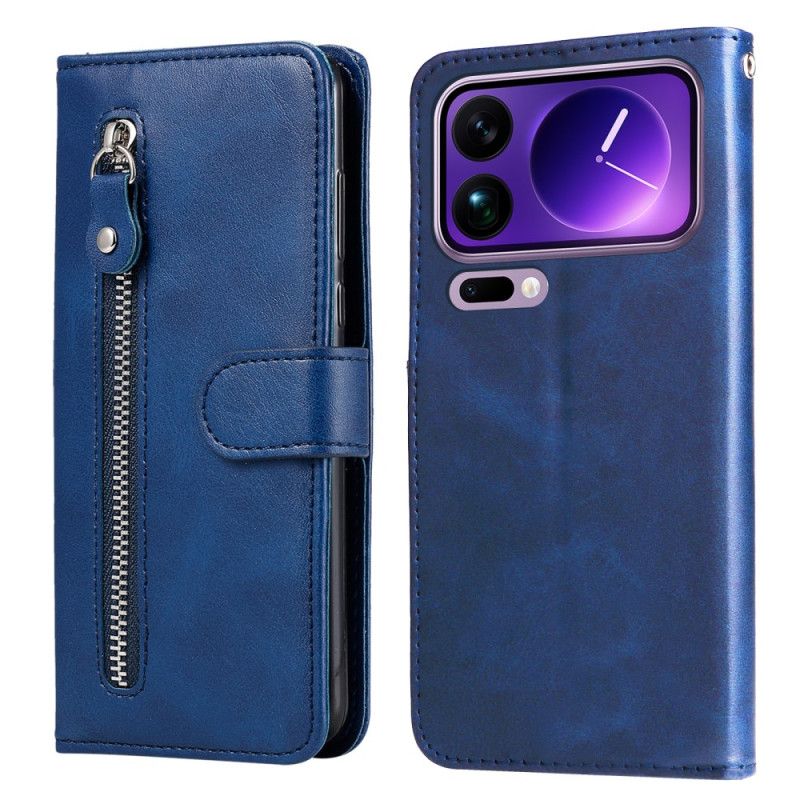Læder Cover Xiaomi 17 Pro Max Telefon Etui Lynlåslomme